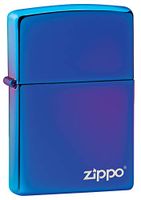 Zippo High Polish Indigo Zippo Logo Pocket Lighter, One Size