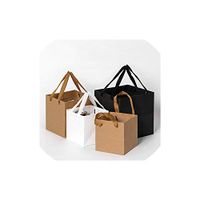 Gift Boxes with String 3 Colours Square Cases for Gift Packaging Candy Box Cake Box Chocolate Biscuits Box Party Decor,Brown,25x25x28cm
