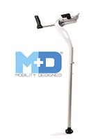 Forearm Crutches, 1 Left Hands-Free Crutch Cane with Ergonomic Design - Single Walking Support Crutch, Adult Fit (4’11”- 6’8”) Adjustable Crutches, Mobility Support Injury/Disability/Elderly (White)
