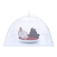 Hemistin 12' Removable WashableFood Cover Mesh Folding Flies Table Cover White Square Dish Cover Umbrella Screen Tent Set for Beverages for BBQ Picnic Pool Outdoor Party Supplies Buffet Cooler