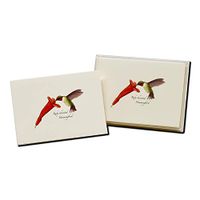 Earth Sky + Water - Ruby-throated Hummingbird & Flower Notecard Set - 8 Blank Cards with Envelopes