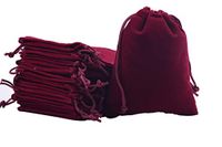Sansam 20pcs Wine Velvet Drawstrings Gift Bags Jewelry Pouches for Wedding Favors, Candy Bags, Party Favors, 5.2x7.2''
