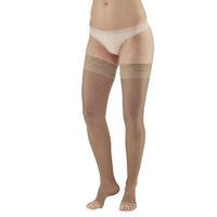 Ames Walker AW Style 48 Sheer Support 20 30 Open Toe Thigh Highs w/Band Nude MD