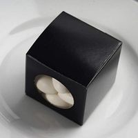 Tableclothsfactory 2x2 Black Ballotin Box-100 Boxes