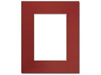 PA Framing, Single Mat, 8 x 10 inches Frame for 5 x 7 inches Photo Art Size - Cream Core/Deep Red