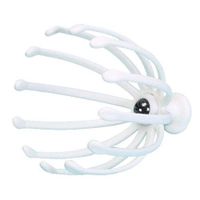 LBBZJM Head Massager Claws Handheld,Claw Spa Scalp Massager Portable Magnetic Beads Manual Head Massager for Hair Stimulation and Stress Relief,White