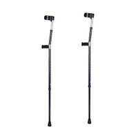 Black Open Cuff Crutches for Elderly Handicapped Disabled, Walk Easy Crutches with Ergonomic Handle, Lightweight Aluminum Walking Stick,Pair