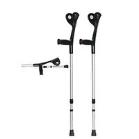 Folding Walking Forearm Crutches Lightweight Arm Cuff Crutch Adjustable Underarm Crutches for Adult,Ergonomic Handle with Comfy Grip (1 Pair)