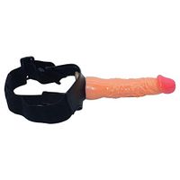 7.87inch Safe Soft Small Big Adjustable Straps Perfect Size Adult Men Hollow Strap On Silicone Empty Fits Most Men and Women Flesh