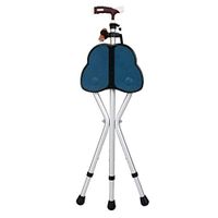 ZWH-Walking Cane Walking Stick Old Man's Walking Stick, Non-Slip Three-Legged Cane Stool, Increased Seat Plate Height Walking Poles