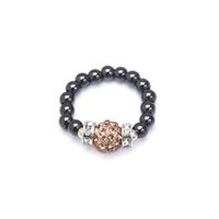 Gold Crystal Magnetrim Stretch Ring (Extra Small)