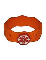 Extra Small Size Band (4 7/8 inch 123mm) with Medical Charm for Allerbling Bracelet