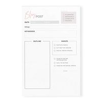Rose Gold Planner Notepads, 5.5 x 8.5 in. (Blog Post Planner)