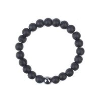 Beaded Bracelet for Men Women Onyx Matte Agate Stone Lucky Bracelet Him Jewelry Popular Stylish Bracelets Fashion Charms Cheap Best Bangle Good Bangles