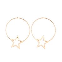 Tanwpn New Fashion Simple European and American Wild Metal Earrings For Ladies Girls Jewelry Gift (A)