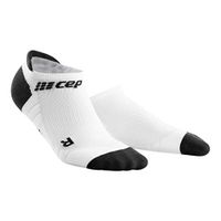 Men's Compression Socks - CEP No Show Socks 3.0, White/Dark Grey 4