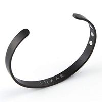 Men's Titanium Magnetic Therapy Bracelet | Sophisticated Bangle for Arthritis, Tendonitis, Tennis/Golf Elbow, Carpal Tunnel Syndrome and Physical Pain Relief (Brushed Black | Medium)