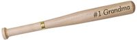 Dimension 9 Laser Engraved Personalized Maple Wood Baseball Bat Name Ballpoint Pen with Twist Off Cap and Gold Accents Refillable - #1 Grandma (BATM-#1 Grandma)