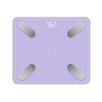 GYZ Bluetooth Body Fat Scale - High Precision Digital Bathroom Body Composition Analyzer, Accurate Health Indicators, BMI, BMR, Muscle, Water, Bone, etc, BMI Scale /+-+/ (Color : Purple)