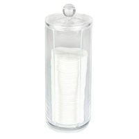 Xisheep Cos Organizer, Cosmetic Organizer Compactor Container Make-Up Discs Diam 7.5 x 20h cm Housekeeping Organizers Home Decorations, for Easter White