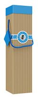 EndlessArtUS Sancerre Wine Gift Box, EZ Wine Caddy. Easy to Assemble and No Glue Required. (Blue)