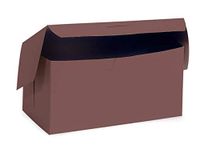 Bakery Boxes - 8x4x4" Chocolate Bakery Boxes 1 - Piece Lock Corner Box - (200 Per Pack) - WRAPS-BBCH844