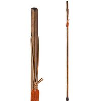 Brazos 48" Free Form Pine Wood Walking Stick Hiking Trekking Pole, Brown, Made in the USA