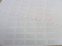 70 Small Plain Clear Transparent Durable Plastic Labels 20x10mm (0.8" x 0.4") Rectangular Stickers