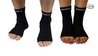 2 Pairs Plantar Fascistic Compression Sleeves Relieves Heel Pain Provides Arch Support Ankle Support Compression Socks (Black, S/M)