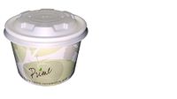 21 Pack - 8oz portioned BPI Certified Compostable Disposable Food Storage Containers with Lids use for Hot and Cold Food and Durable and Microwave and Freezer Safe (21)