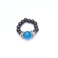 Cats Eye Light Blue Stretch Magnetrim Ring (Medium)