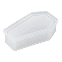 lzndeal Silicone Coffin Mold Storage Jewelry Mould Casting Craft Halloween DIY Tool