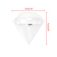 Ladaidra 10pcs Wedding Party Home Clear Diamond Shape Transparent Plastic Candy Box Favor Decor (01)