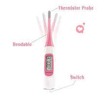 Luweki Soft Head Digital Medical Thermometer for Adults, Baby Oral and Rectal Armpit Thermometer, Thermometer for Fever, Large Face LCD Fast and Accurate Read with Fever Indicator