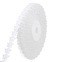 uxcell Polyester Party Star Print Gift Cake Packing Decor Ribbon Roll 20 Yards Length White