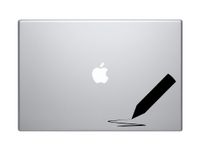 Art Icon #6 - Pencil Line Curve Mark Display Decoration - 5" Black Vinyl Decal Sticker Car Macbook Laptop