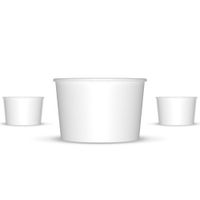 4 oz Paper Hot/Cold Ice Cream Cups - 100ct (White)