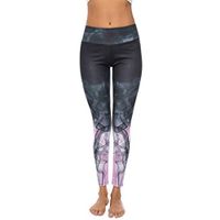 CCatyam Yoga Pants for Women, Trouser Print Fitness High Waist Tight Sports Gym Sexy Bottom Fashion Black