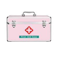 CQ Simple Medicine Box Home Medical Box First Aid Kit Portable Pink Medicine Classification (Size : L)