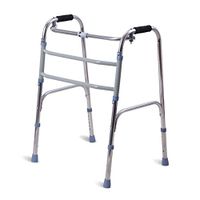 Walkers for Seniors with Seat Elderly Disabled Obese Patients Assisted Walking Bracket Aluminum Alloy Maximum Load Capacity of 210 pounds Rolling Walkers (Color : Silver)