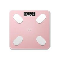 Bathroom Body Fat Scale Floor Scales Scientific Smart Electronic Led Digital Weight Balance Bluetooth App for Android iOS,Rose Gold-Battery