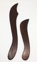 Pack 2 Knife, Dagger-Shape Gua Sha Scraping Massage Tool Body for Face Guasha Wooden Massagers Neck and Back Thai Set