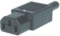 QUALTEK 704-00/00 Connector, IEC Power Entry, Plug, 10A; Product Range:-; Gender:Receptacle; Voltage Rating:250VAC; Current Rating:10A; Connector MOUNTING:Cable Mount; Contact Termination Type:Screw;