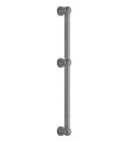Jaclo G33-36-PCU 90 Degree Smooth with End Caps Grab Bar with Left-Hand Configuration, Pewter