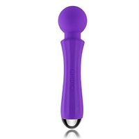 Upgraded Powerful Vibrate Wand Massager Cordless, Rechargeable with 20 Magic Vibration Modes, Whisper Quiet, Waterproof, Handheld Personal Massager for Neck Shoulder Back Body Massage (Purple) …