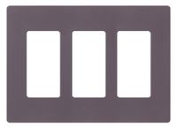 Lutron SC-3-PL Claro Three-gang Wallplate Plum