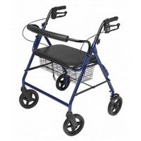 Lumex Walkabout Four-Wheel Imperial Rollator-Lumex Walkabout Four-Wheel Imperial Rollator - Contoured Backbar, Burgundy