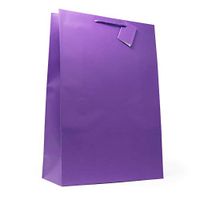 Allgala 12PK Value Premium Solid Color Paper Gift Bags (17"XL-Purple-GP50083)