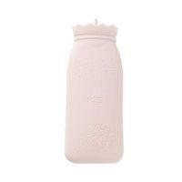 RUKAZA Heating Bottle Environmental Silicone Hot Water Bag with Knit Cover-Great for Pain Relief, Hot & Cold Therapy-Gift for Girls Babys, Christmas, Gift Exchange Pary (Pink, Long)