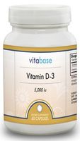 Vitamin D-3 (5000 Iu) 60 Capsules per Bottle (2 Pack)